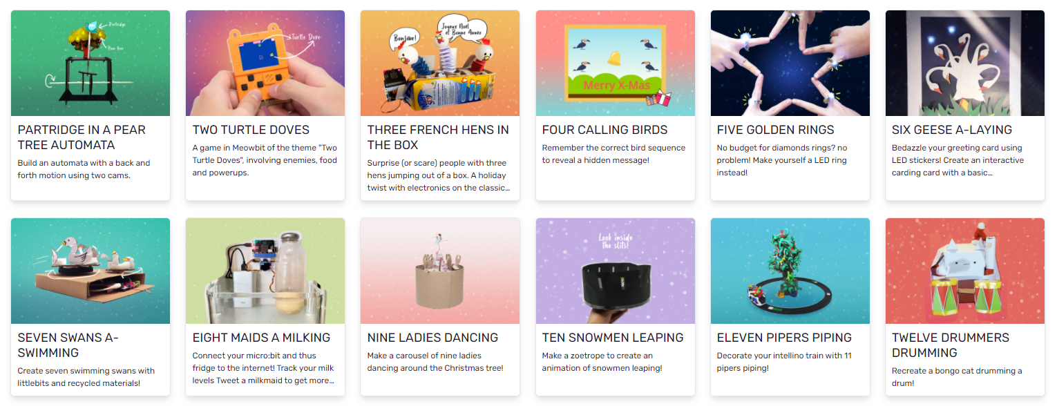 The Twelve Days of Christmas on lets.gethacking.com! (Fun fact: The hands in “Five Golden Rings” belong to five interns from December 2019 — including me!)