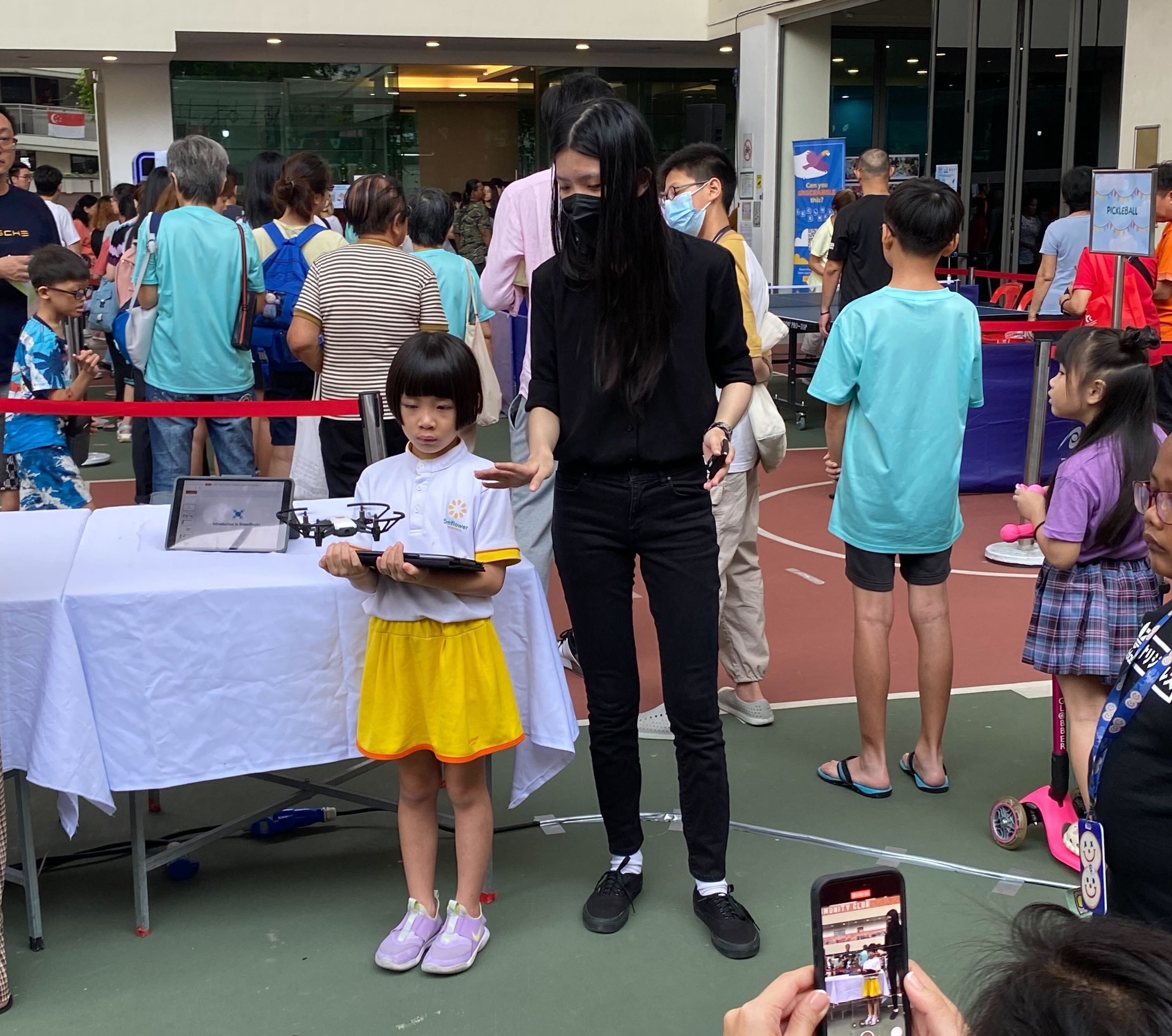 Tello Drone flying and coding at Kebun Bahru CC Family Day & Passionarts Festival 2024