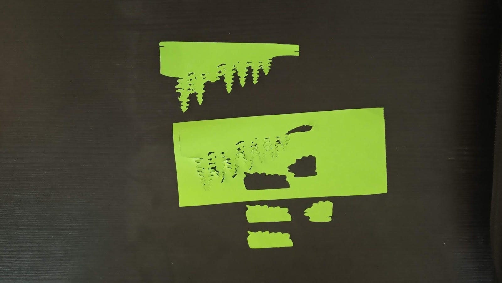 torn coloured paper