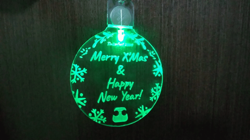Acrylic baubles (including customised ones for sign-ups!)