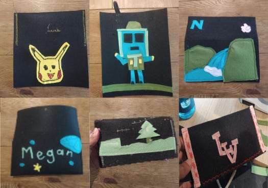 Take a look at the pouches that our campers made!