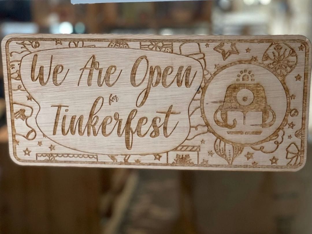The sign that we pasted onto our entrance during the event