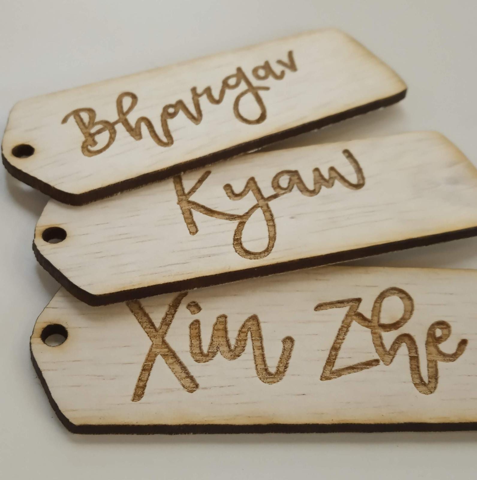 Some keychains without the logo.