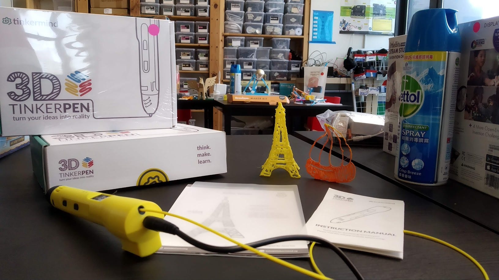 For demonstration purposes, another intern and I managed to make the Eiffel Tower with the 3D pen!