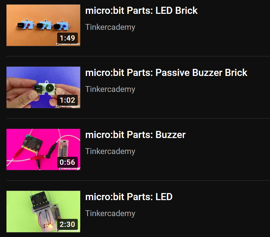 Watch the Parts Party playlist on Tinkercademy’s YouTube channel