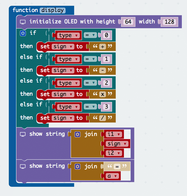 Step 5: Coding Display function