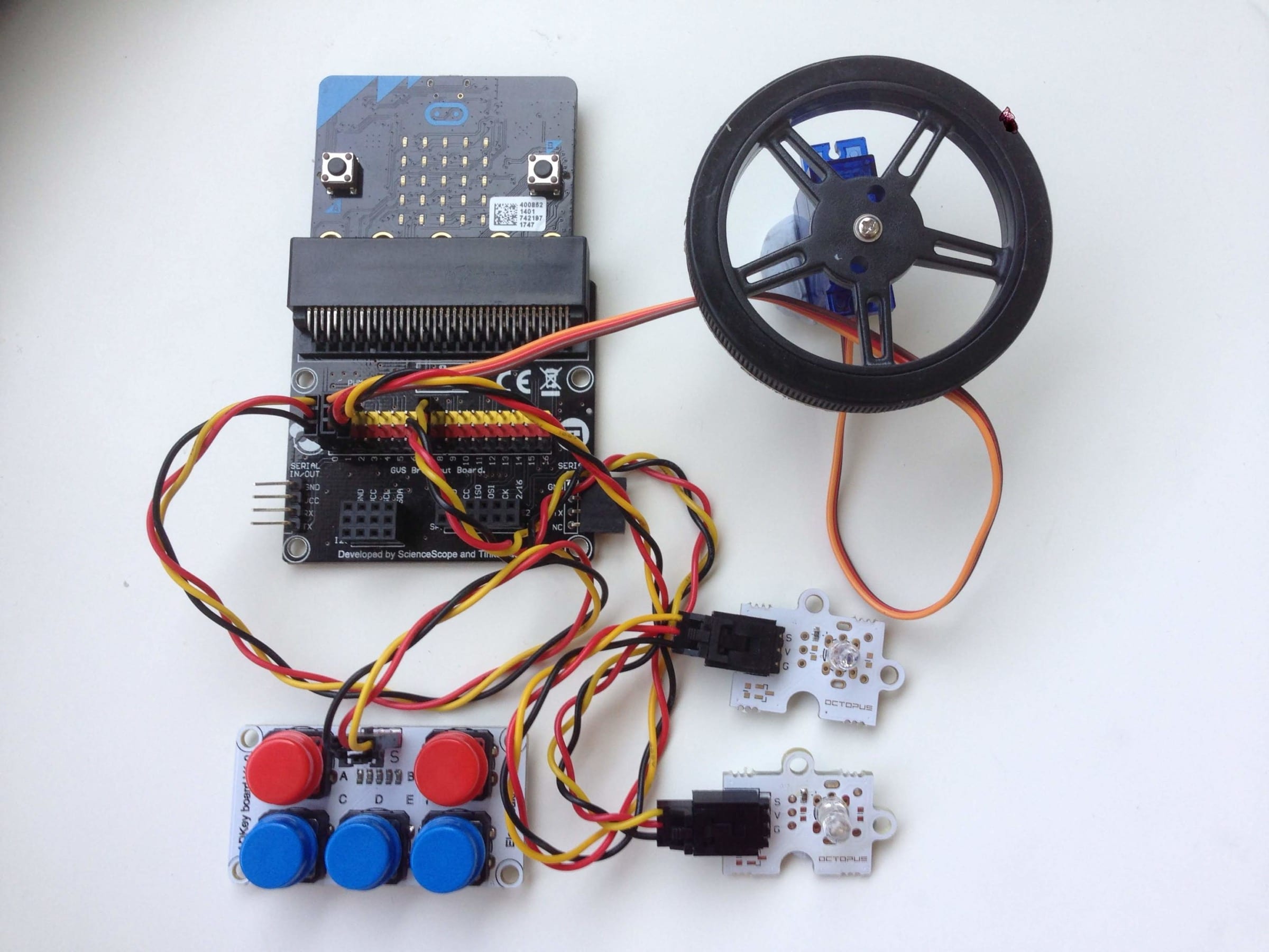 Step 2 – Connect electronic parts.