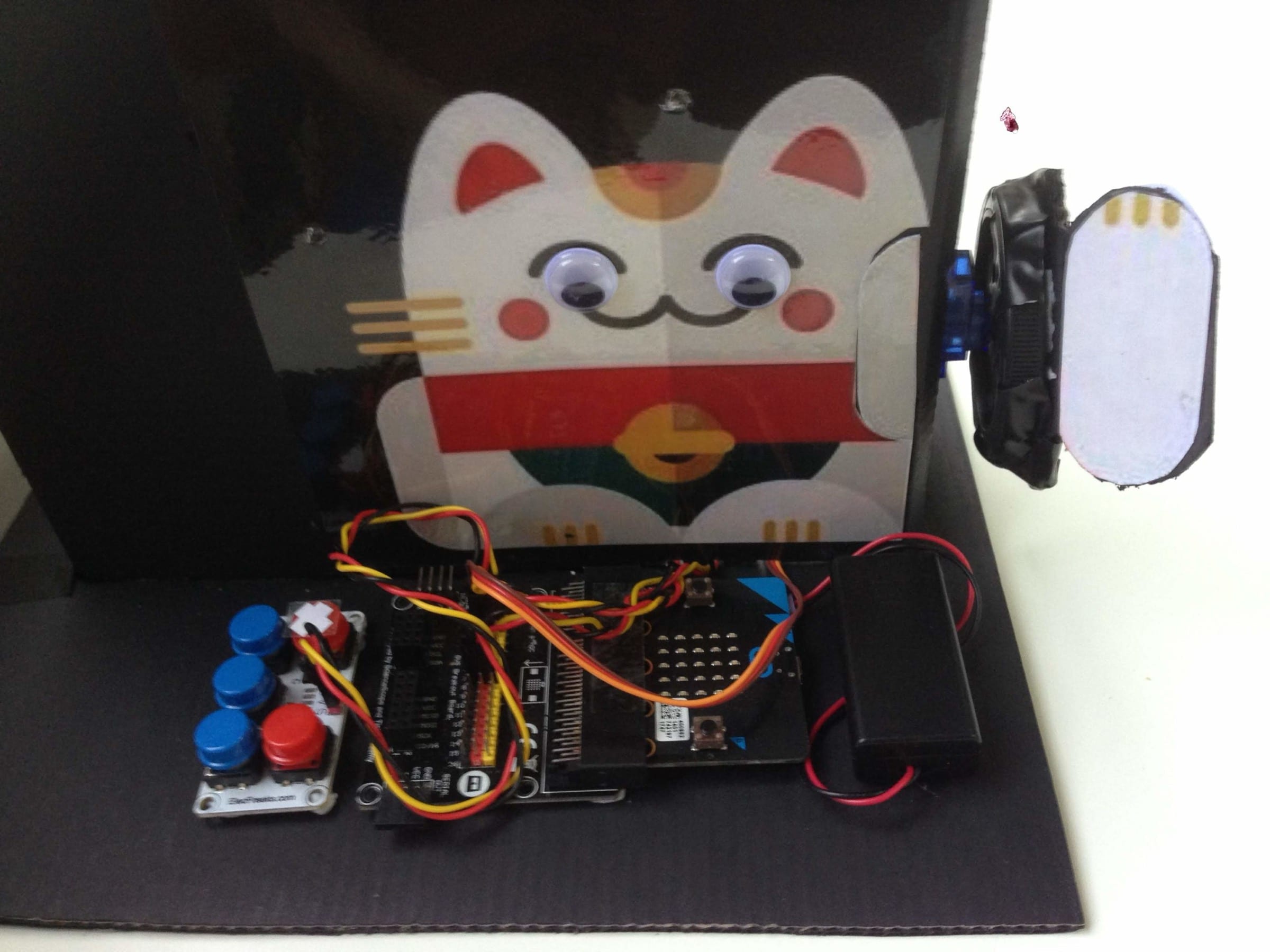 Step 3 – Join up electronics to cardboard