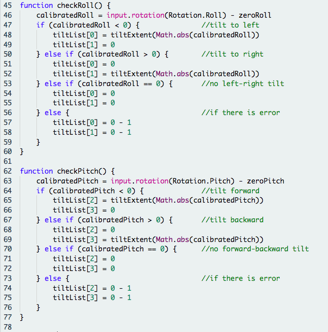 Step 3: Compile tilt levels