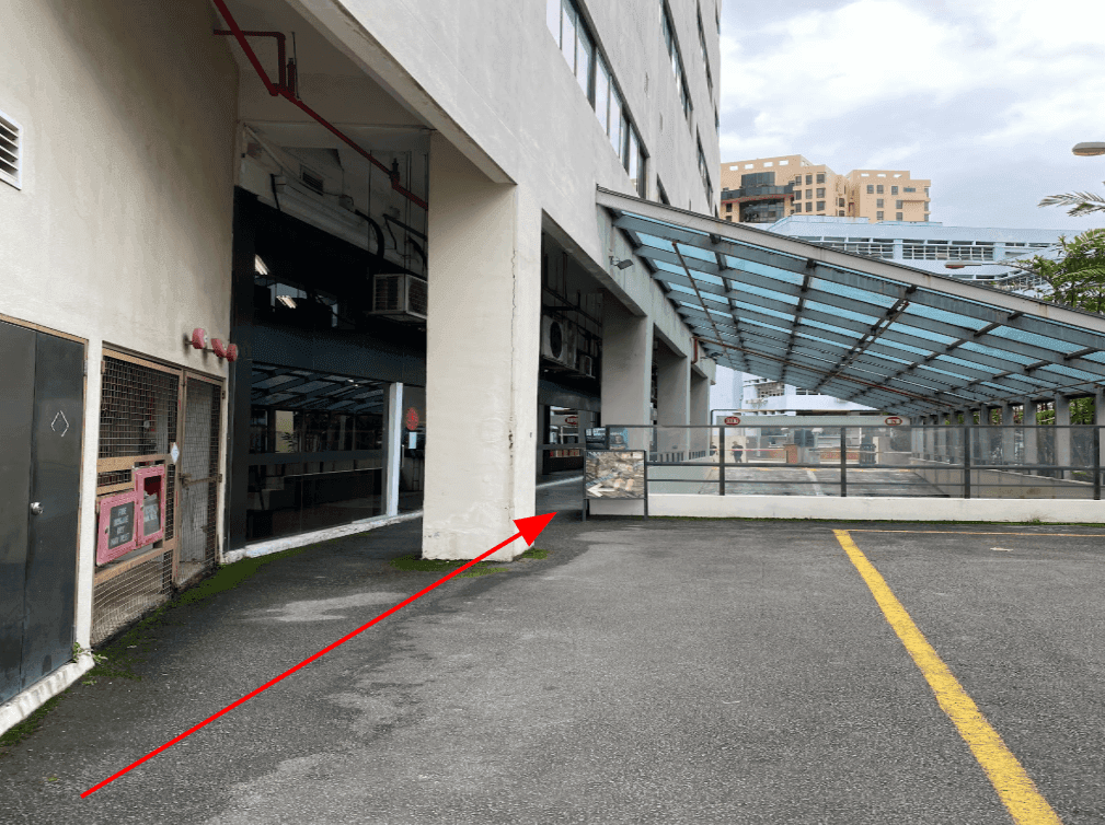 Walking path towards the entrance