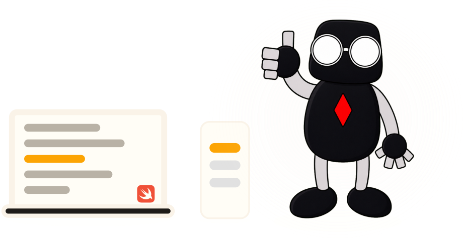 Apple App Development — Track B: Swift App Development banner illustration