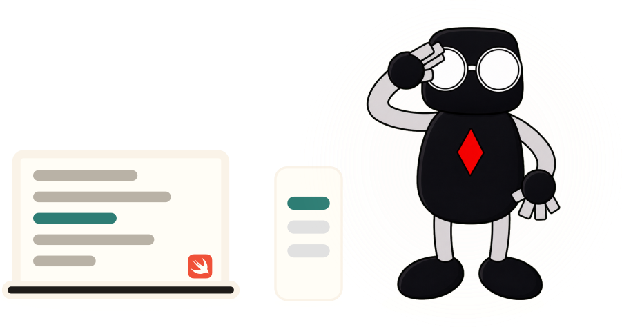 Apple App Development — Track B: Swift App Development banner illustration