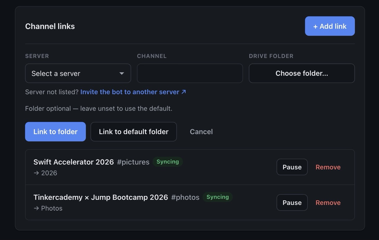 Discord Drive Uploader screenshot