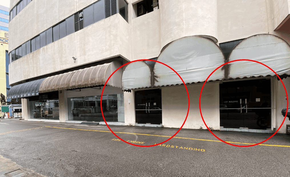 Entrance doors at the L&Y Building