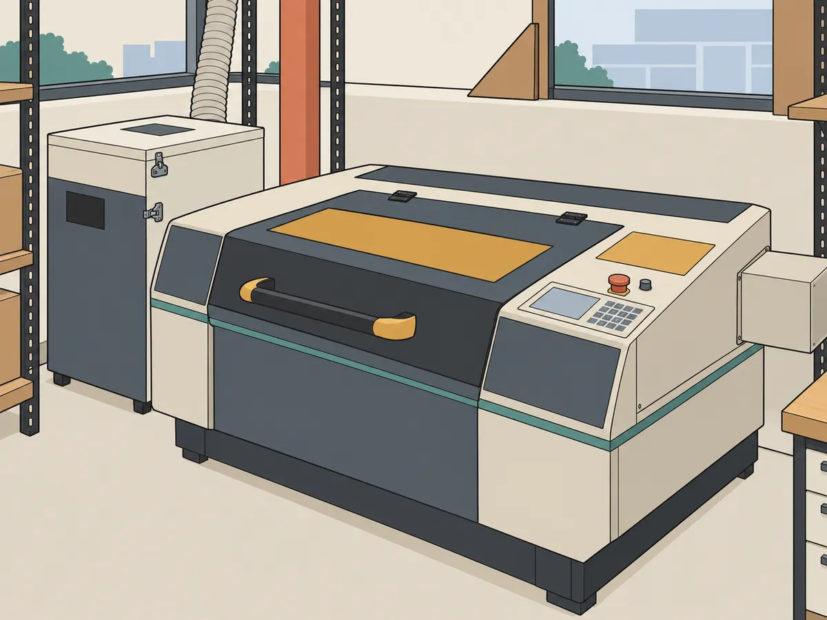 Illustration of the laser cutter
