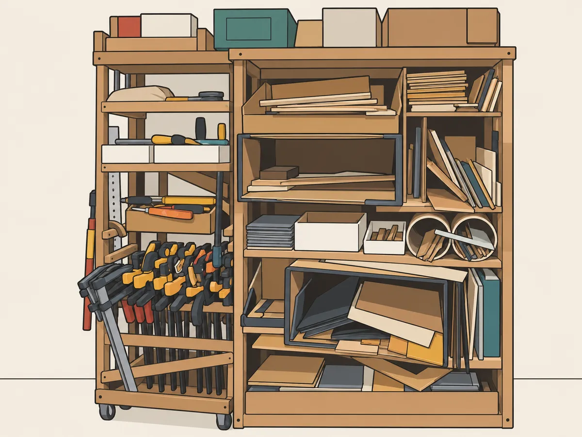 Illustration of the materials and woodwork